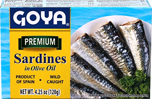 Goya Foods Enhanced Sardines In Olive Oil, 4.25 Ounce (Pack Of 25)