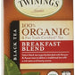 Twinings Of London Organic And Fair Trade Certified Breakfast Blend Tea Bags, 20 Count