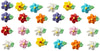 O'Creme Swirl Royal Icing Sugar Flower 1/2 Inch - for Cake Decorating - Decorations for Cakes, Cupcake Toppers - Birthday, Weddi