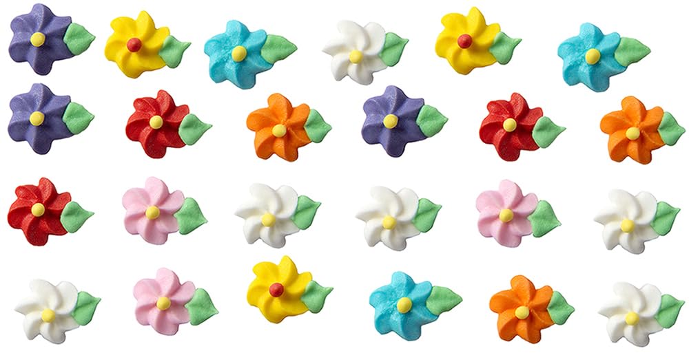 O'Creme Swirl Royal Icing Sugar Flower 1/2 Inch - for Cake Decorating - Decorations for Cakes, Cupcake Toppers - Birthday, Weddi