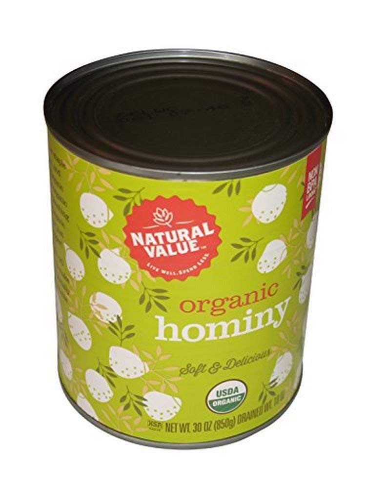 Natural Value 1885367 30 Oz Organic Hominy Beans-like New