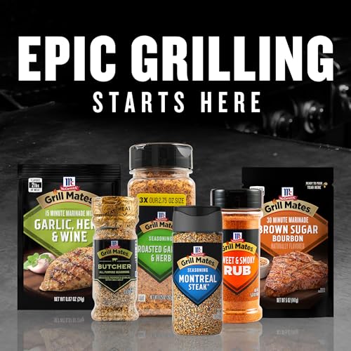 McCormick Grill Mates Seasoning, Montreal Steak, No MSG Added, Gluten Free, No Artificial Flavors, For Transforming Everyday Cut