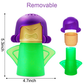 Abnaok Microwave Cleaner, 2 Pcs Angry Mama Microwave Cleaner Microwave Oven Steam Cleaner Easily Clean In Minutes Cleans Add Vin