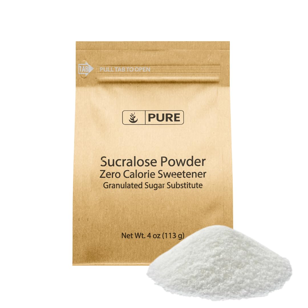 Pure Original Ingredients Sucralose Powder (4 Oz) Zero Calorie Sweetener Sugar Substitute Great For Cooking & Baking.