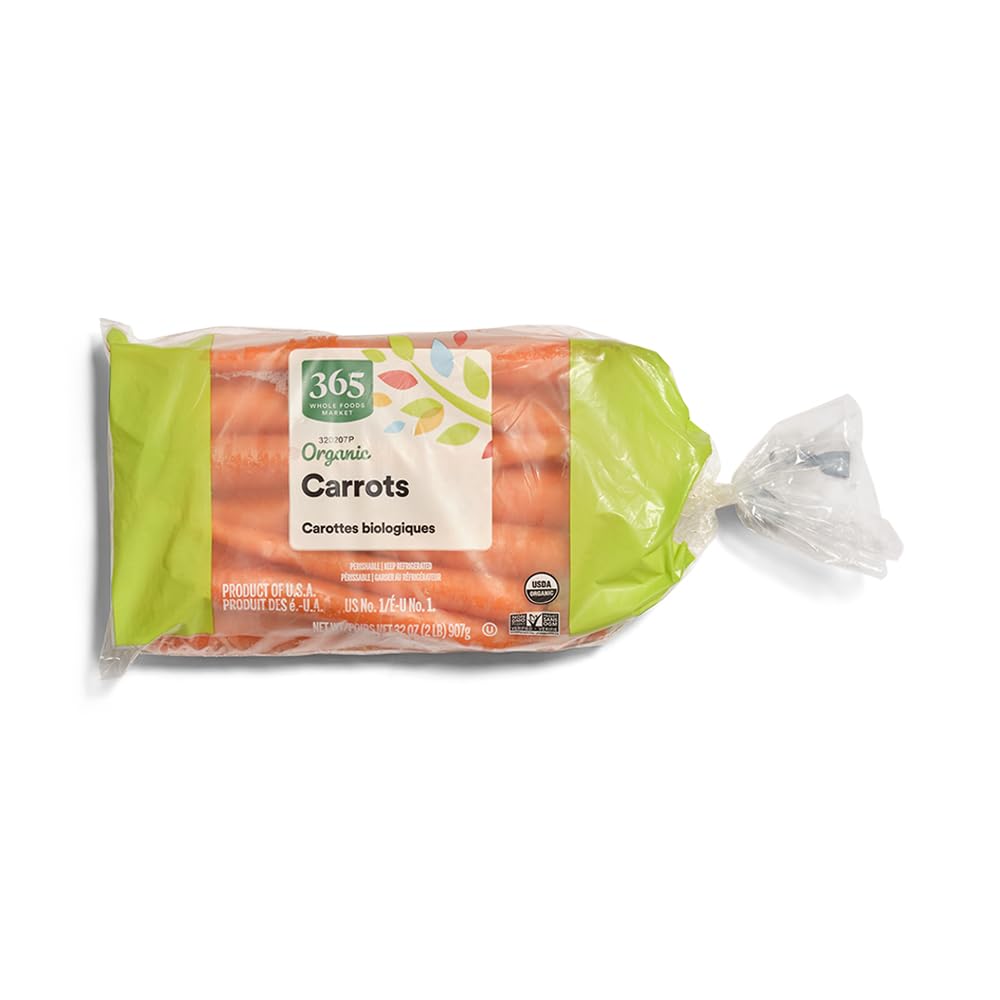 Organic Fresh Whole Carrots, 2 Lb Bag