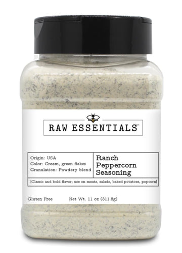 Raw Essentials Ranch Peppercorn Seasoning - Ranch Flavor with a Pepper Kick - Make a Delicious Ranch Salad Dressing or Dip - Use