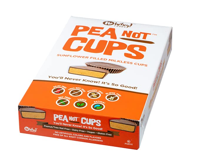 Vegan, Gluten Free, Nut Free |Large Chocolate PeaNot Butter Cups (12 Pack) | Dairy Free, Soy Free, Sesame Free | Allergy Friendl
