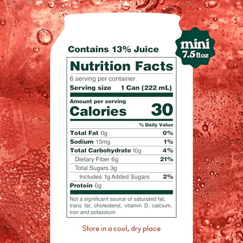OLIPOP Minis Prebiotic Soda Pop  Strawberry Vanilla  Pantry Pack Packed with Prebiotics  Fiber  and Botanicals  Gluten Free  Vegan  GMO Free  7.5oz (6-Cans)