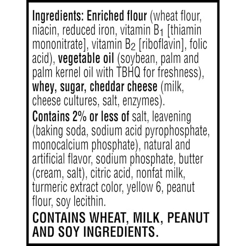 Keebler Sandwich Crackers, Single Serve Snack Crackers, Lunch Snacks, Club and Cheddar, 11oz Tray (8 Packs)