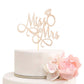 Miss To Mrs Cake Topper, Glitter Wedding Engagement Bridal Shower Bachelorette Party Decorations Supplies, Rose Gold