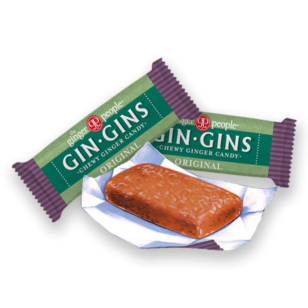 The Ginger People GIN GINS Chewy Ginger Candy - Original Flavor, 4.5oz (Pack of 12)