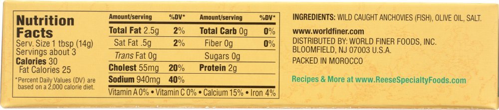 Reese Anchovy Paste, 1.6-Ounces (Pack Of 10)