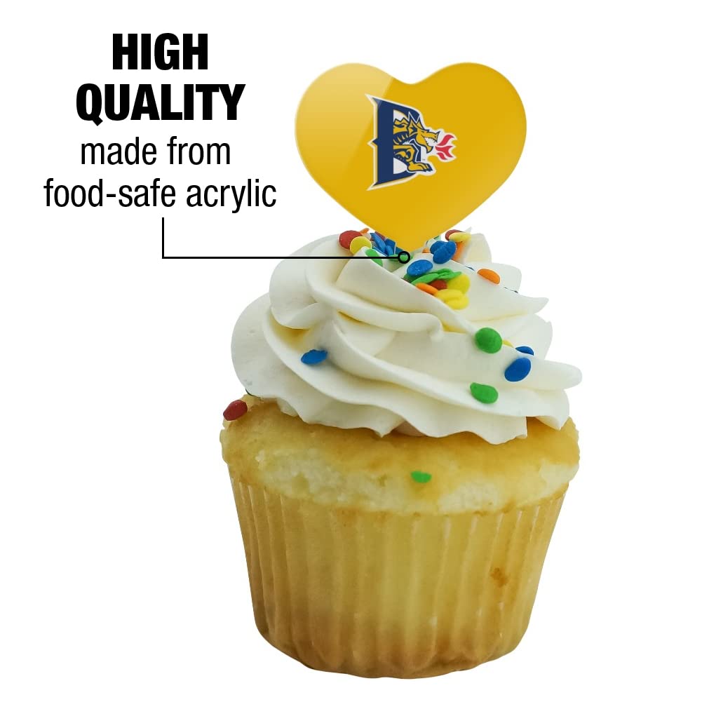 GRAPHICS & MORE Cupcake Picks Set of 6 Acrylic Heart Toppers One Size Drexel University Model CUPCAKE.HEART.CLCDXL.Z008604