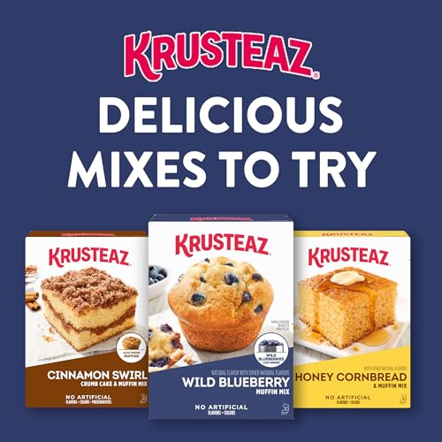 Krusteaz Wild Blueberry Muffin Mix, Blueberry Muffins Made With Real Blueberries, 17.1 oz Box