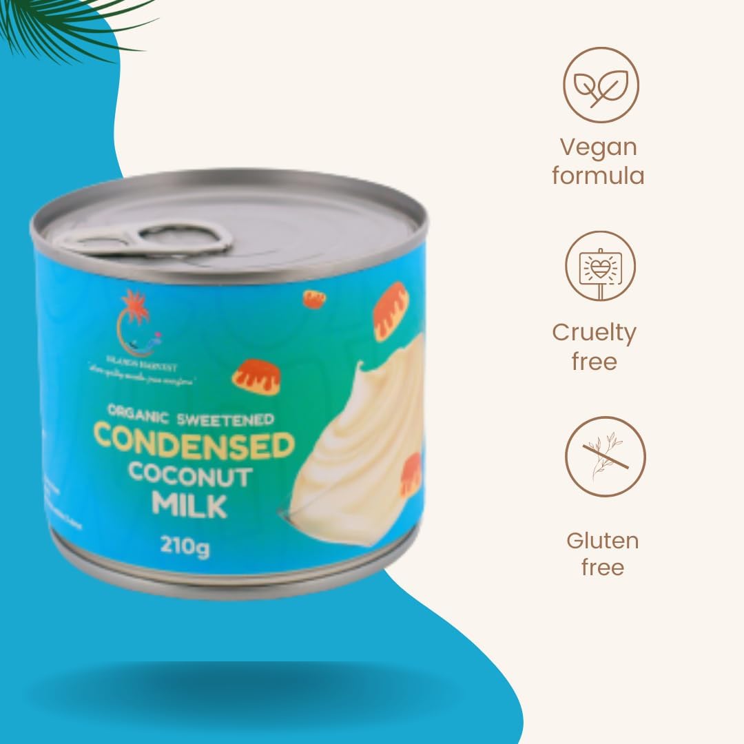 Islands Harvest Sweetened Condensed Coconut Milk Pack Of 3 - Gluten-Free, Non-Gmo, Vegan Milk - Rich And Tasty Coconut Flavor -