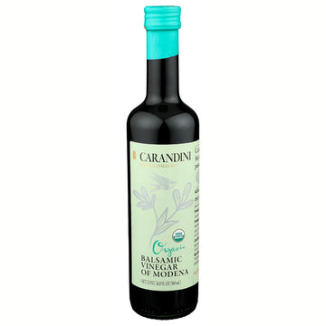 Carandini Silver Leaf Organic Balsamic Vinegar of Modena PGI, Gluten-Free, 16.9 Fl oz
