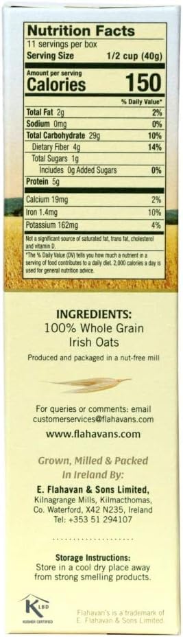 Flahavans Quick 3 Minute, Irish Rolled Oatmeal, 16 Ounce (Pack of 3)