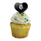 GRAPHICS & MORE Cupcake Picks Set of 6, Acrylic, Heart Love Design, Tspirit-inspired flavoran State University