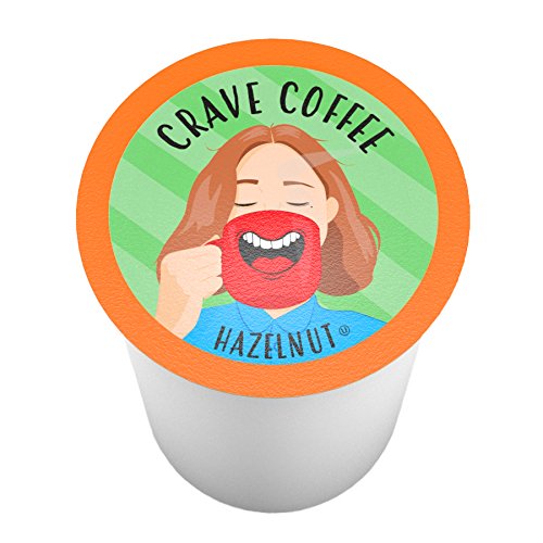 Crave Beverages Flavored Coffee Pods, Hazelnut, 100 Count, Compatible with 2.0 K-Cup malt-inspired
