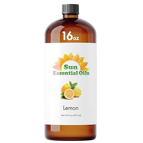 Sun Essential Oils 16Oz - Lemon Essential Oil - 16 Fluid Ounces