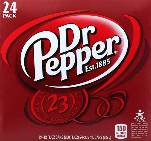 Dr Pepper Soda Pop, 12 Fl Oz, 24 Pack Cans