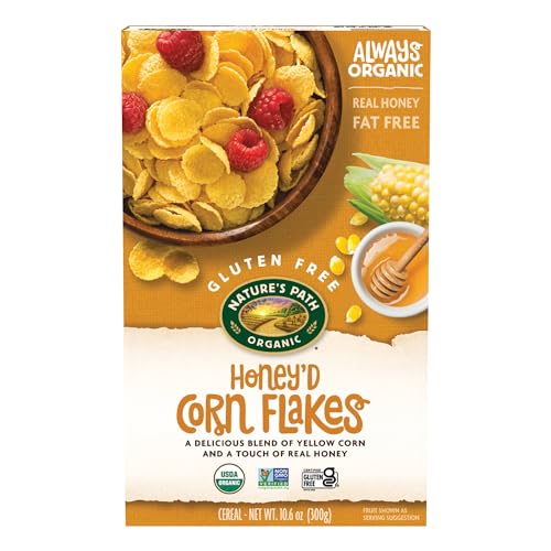 Natures Path Organic Honeyd Corn Flakes Cereal, 10.6 oz