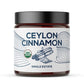One Farm by WAAYB Organic Ceylon Cinnamon - Freshly Ground, Non-GMO, Fair-Trade, Gluten Free, Resealable Jar for Cooking and Beverages
