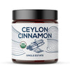 One Farm by WAAYB Organic Ceylon Cinnamon - Freshly Ground, Non-GMO, Fair-Trade, Gluten Free, Resealable Jar for Cooking and Beverages