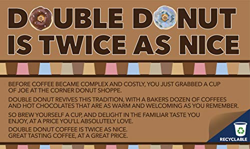 Double Donut Coffee Caramel Swirl Medium Roast Decaf Coffee Pods for Keurig - 24 Count