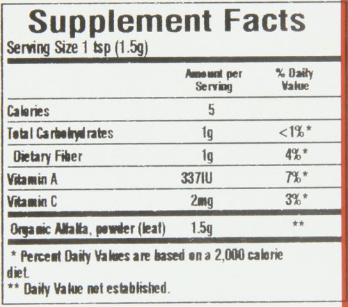 Frontier Co-Op Organic Alfalfa Leaf Powder, 1-Pound Bulk Bag, Rich In Vitamins & Minerals, Key For Wellness Teas, Vegan