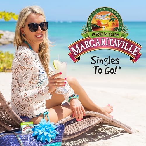 SINGLES TO GO! Margaritaville Singles to Go Water Drink Mix Variety Pack, 4 Flavors, 40 Single Servings, 4.18 Ounce