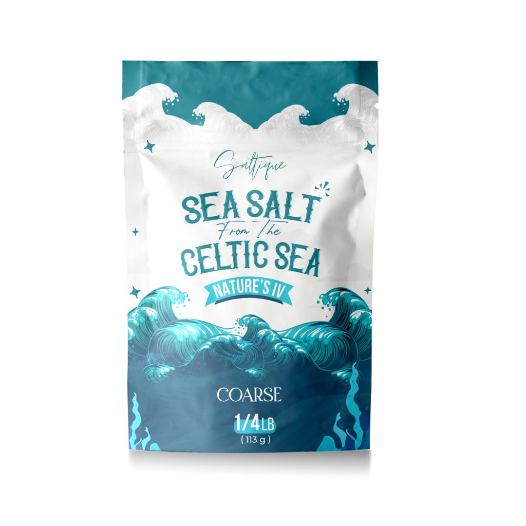 Saltique Celtic Salt Coarse Organic From The Celtic Sea - Celtic Organic Salt Packed With 82 Minerals Helping You Stay Hydrated,