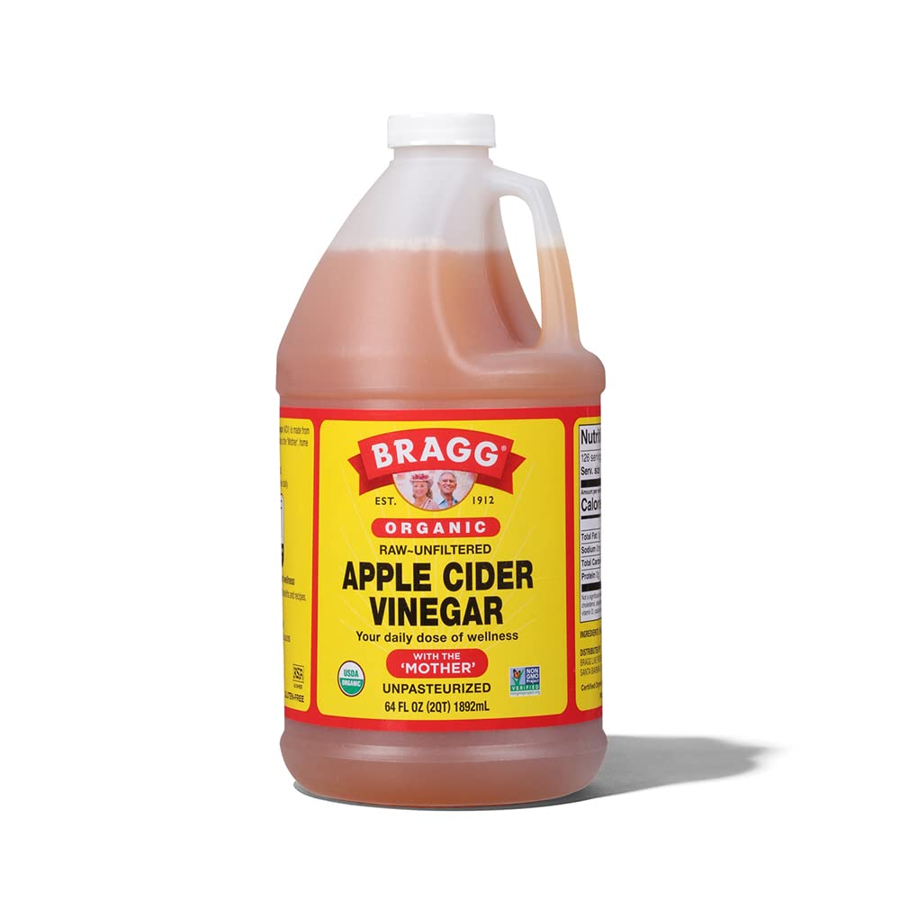 Bragg Organic Apple Cider Vinegar, Raw & Unfiltered, 64 Fl Oz, All Natural Ingredients