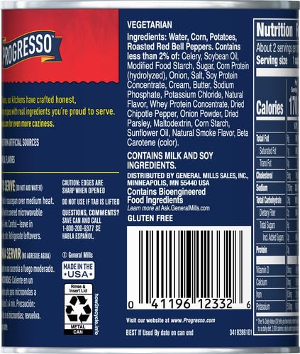 Progresso Spicy Chipotle Corn Chowder, 18.5 oz