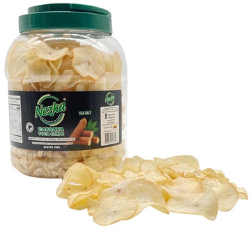 Nezka Cassava Yuca Chips - Crunchy Snacks and Side Dish - Gluten Free, Vegan, Non-GMO - 13.5 Oz (Pack of 2)