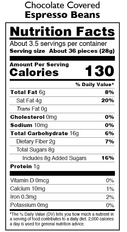 Taza Chocolate Organic Chocolate Covered Espresso Beans, 55% Dark, 3.5 Ounce (Pack of 12), Vegan, Chocolate Candy