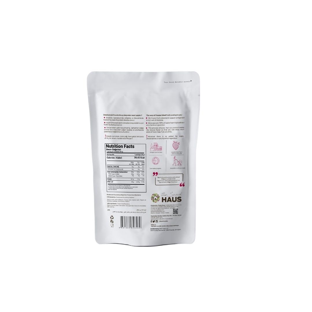 The Snack Haus Freeze-Dried Raspberries 1.06 Oz | All-Natural, No Preservatives | Nutrient-Rich, High Fiber Snack | Perfect For