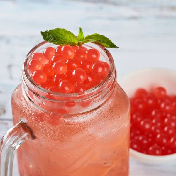 TEA ZONE Strawberry Popping Pearls for Boba Tea, 7 Pounds, Model B2053