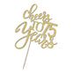 Qertesl Gold Glitter Cake Topper, Cheers to 75 Years, Cardboard, Perfect for 75th Birthday and Anniversary Celebrations