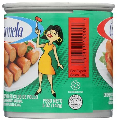 Carmela Chicken Vienna Sausage In Chicken Broth, Natural Smoke Flavor, 5 Ounce Can (24 Pack)