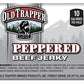 LYZAS SWEETS &   Old Trapper Beef Jerky Gift Set, Peppered & Teriyaki, 21 Ounce (Pack of 2) with Bonus Magnet