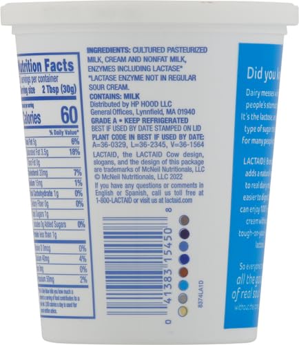 Lactaid Sour Cream, 16 oz