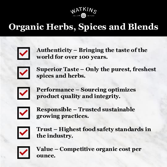 Watkins Organic Za'Atar Seasoning, Spice Mix, 2.6 Oz., 1 Count