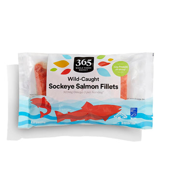 365 By Whole Foods Market, Salmon Sockeye Fillets Frozen, 10 Ounce