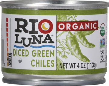 Rio Luna, Organice Diced Green Chile, 4 Ounce (Pack of 6)