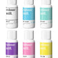 Colour Mill Rainbow Pack Oil-Based Food Coloring, 20 Milliliters Each Of 6 Colors: White, Sky Blue, Tiffany, Purple, Candy And Y