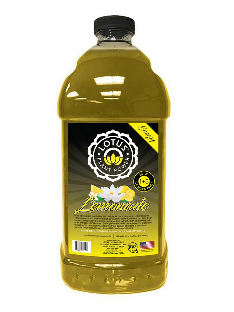 Lotus Plant Power Energy Lemonade Concentrate, Natural Caffeine, 64 fl oz