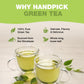 HANDPICK Organic Green Tea Bags - 100 Count - Eco-friendly Resealable Bag - Direct from India