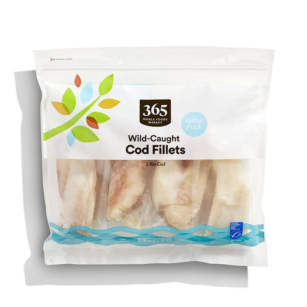 365 By Whole Foods Market, Wild Caught Cod Fillet, Msc Certified, 32 Ounce