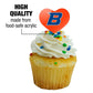 GRAPHICS & MORE Cupcake Picks Set of 6, Acrylic, Boise State University Heart Logo, Model CUPT.HRT.ACR.6PK.CLCBSU500B